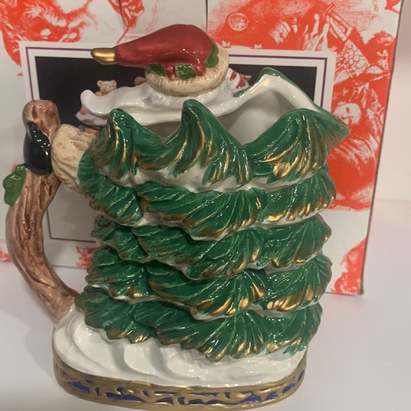 1994 Fitz Floyd Renaissance Santa Christmas Sugar & Creamer Set NIB - Picture 7 of 9